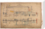 General arrangement of Stirling Single 4-2-2, 1874. stretched canvas medium none Art Print - Science Museum Shop