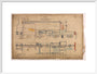 General arrangement of Stirling Single 4-2-2, 1874. art print large white Art Print - Science Museum Shop
