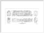 General arrangement drawing of LNER P2 class 2-8-2 locomotives, 1934. art print large white Art Print - Science Museum Shop