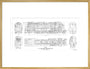 General arrangement drawing of LNER P2 class 2-8-2 locomotives, 1934. art print extra large gold Art Print - Science Museum Shop