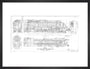 General arrangement drawing of LNER A4 class locomotives including 4468 Mallard, 1938. art print medium black Art Print - Science Museum Shop