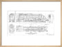 General arrangement drawing of LNER A4 class locomotives including 4468 Mallard, 1938. art print medium natural Art Print - Science Museum Shop
