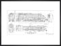 General arrangement drawing of LNER A4 class locomotives including 4468 Mallard, 1938. art print large black Art Print - Science Museum Shop