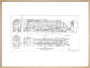 General arrangement drawing of LNER A4 class locomotives including 4468 Mallard, 1938. art print large natural Art Print - Science Museum Shop