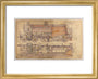 General arrangement of compound 4-4-0 locomotive, 1928. art print extra small gold Art Print - Science Museum Shop