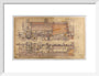 General arrangement of compound 4-4-0 locomotive, 1928. art print small white Art Print - Science Museum Shop