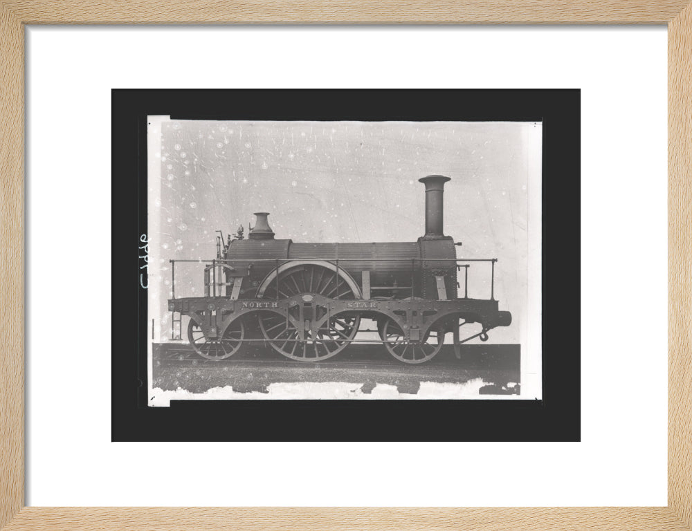 Great Western Railway broad gauge locomotive North Star, constructed by Robert Stephenson & Co, Newcastle. art print small natural Art Print - Science Museum Shop