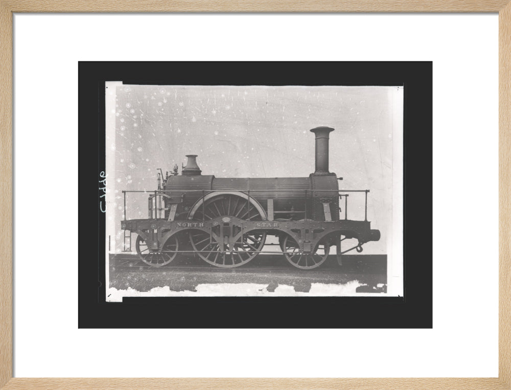 Great Western Railway broad gauge locomotive North Star, constructed by Robert Stephenson & Co, Newcastle. art print medium natural Art Print - Science Museum Shop