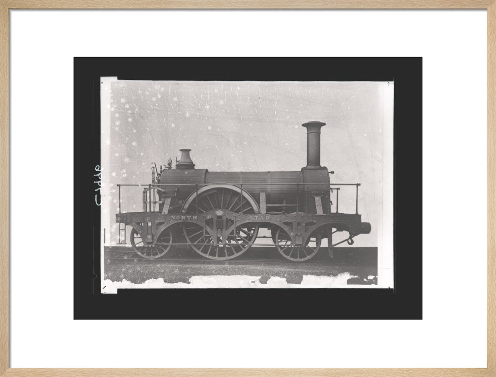 Great Western Railway broad gauge locomotive North Star, constructed by Robert Stephenson & Co, Newcastle. art print large natural Art Print - Science Museum Shop