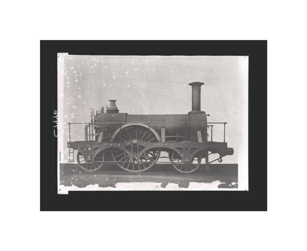 Great Western Railway broad gauge locomotive North Star, constructed by Robert Stephenson & Co, Newcastle. unstretched canvas small none Art Print - Science Museum Shop
