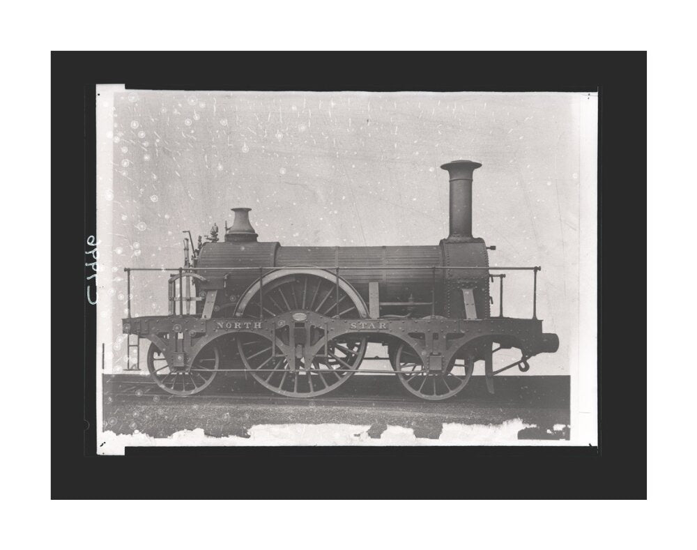 Great Western Railway broad gauge locomotive North Star, constructed by Robert Stephenson & Co, Newcastle. unstretched canvas large none Art Print - Science Museum Shop
