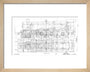 Frame plan of 4073 Castle class 4-6-0, Great Western Railway, 1923. art print extra small natural Art Print - Science Museum Shop