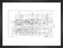 Frame plan of 4073 Castle class 4-6-0, Great Western Railway, 1923. art print small black Art Print - Science Museum Shop