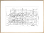 Frame plan of 4073 Castle class 4-6-0, Great Western Railway, 1923. art print large natural Art Print - Science Museum Shop