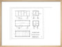 Platform hearse, South Eastern and Chatham Railway drawing 2287. art print medium natural Art Print - Science Museum Shop