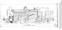 Class I3 4-4-2T superheated express tank engine, side elevation annotated with oiling points. stretched canvas medium none Art Print - Science Museum Shop