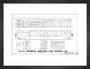 General arrangement of continental ambulance train pharmacy car. art print small black Art Print - Science Museum Shop