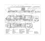 Drawing of power car for Class 253 (class 43) High Speed Train (HST, Intercity 125). unstretched canvas large none Art Print - Science Museum Shop
