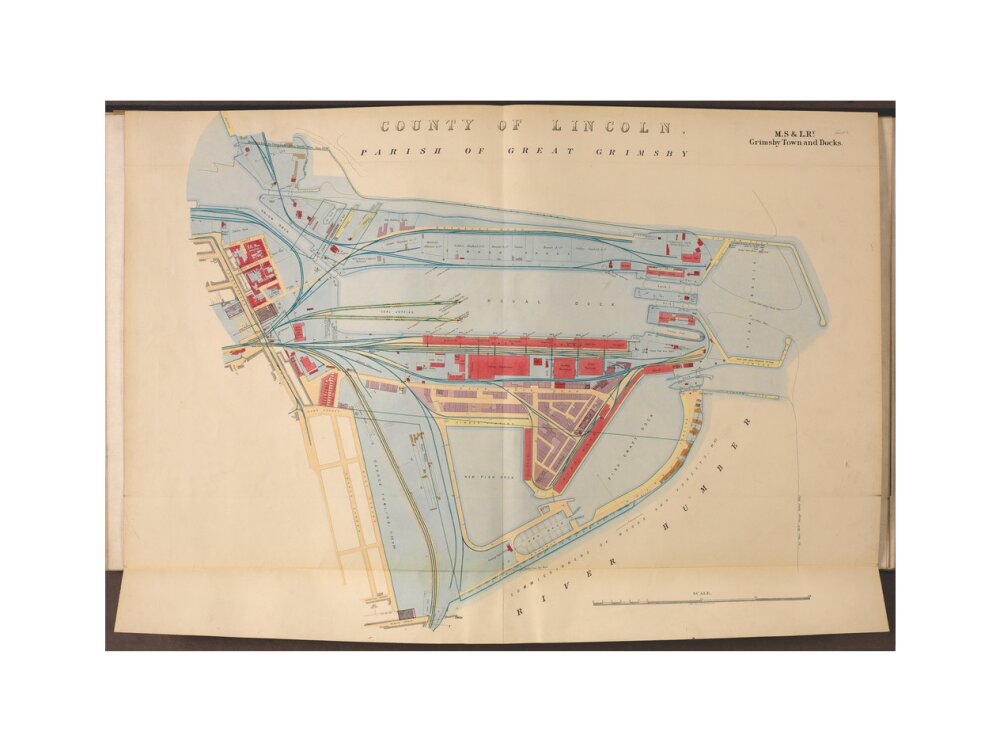 Plan of Grimsby Town and Docks including the Royal Dock, Union Dock, etc, 1885. art print medium none Art Print - Science Museum Shop