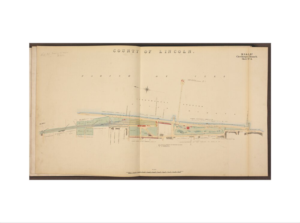 Cleethorpes Branch Sheet No 2, showing Cleethorpes station, Gardens, pier, Ross Castle and promenade, 1885. art print extra large none Art Print - Science Museum Shop