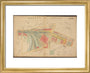 Plan of Marylebone station and surrounding area including platforms and offices, stables, goods shed and offices, etc, 1901. art print extra small gold Art Print - Science Museum Shop