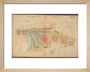 Plan of Marylebone station and surrounding area including platforms and offices, stables, goods shed and offices, etc, 1901. art print extra small natural Art Print - Science Museum Shop
