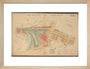 Plan of Marylebone station and surrounding area including platforms and offices, stables, goods shed and offices, etc, 1901. art print small natural Art Print - Science Museum Shop