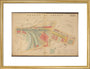 Plan of Marylebone station and surrounding area including platforms and offices, stables, goods shed and offices, etc, 1901. art print medium gold Art Print - Science Museum Shop