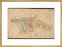 Plan of Marylebone station and surrounding area including platforms and offices, stables, goods shed and offices, etc, 1901. art print large gold Art Print - Science Museum Shop