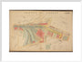 Plan of Marylebone station and surrounding area including platforms and offices, stables, goods shed and offices, etc, 1901. art print extra large white Art Print - Science Museum Shop