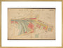 Plan of Marylebone station and surrounding area including platforms and offices, stables, goods shed and offices, etc, 1901. art print extra large gold Art Print - Science Museum Shop
