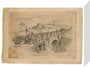Pencil drawing The Opening of the Stockton and Darlington Railway, Sept.27th 1825 by J. R. Brown. stretched canvas small none Art Print - Science Museum Shop