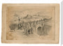 Pencil drawing The Opening of the Stockton and Darlington Railway, Sept.27th 1825 by J. R. Brown. stretched canvas large none Art Print - Science Museum Shop