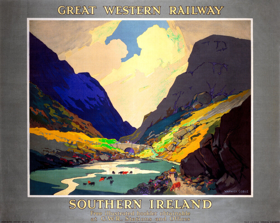 GWR poster. Southern Ireland by Warwick Goble Art Print - Science Museum Shop