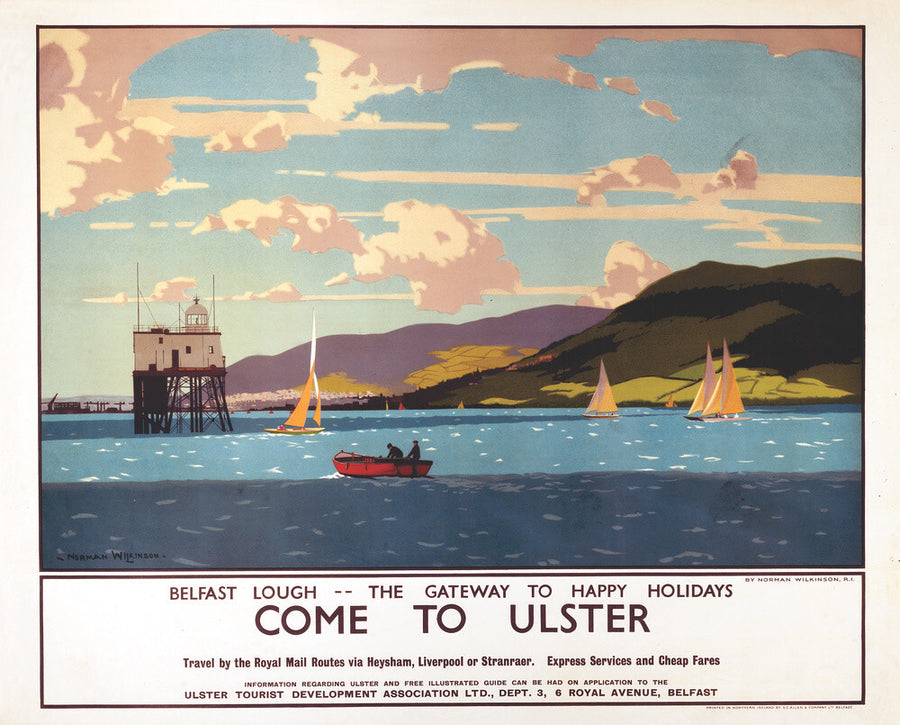 'Come to Ulster', LMS poster, c 1930s. Art Print - Science Museum Shop