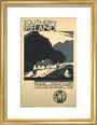 GWR poster. Southern Ireland art print small gold Art Print - Science Museum Shop