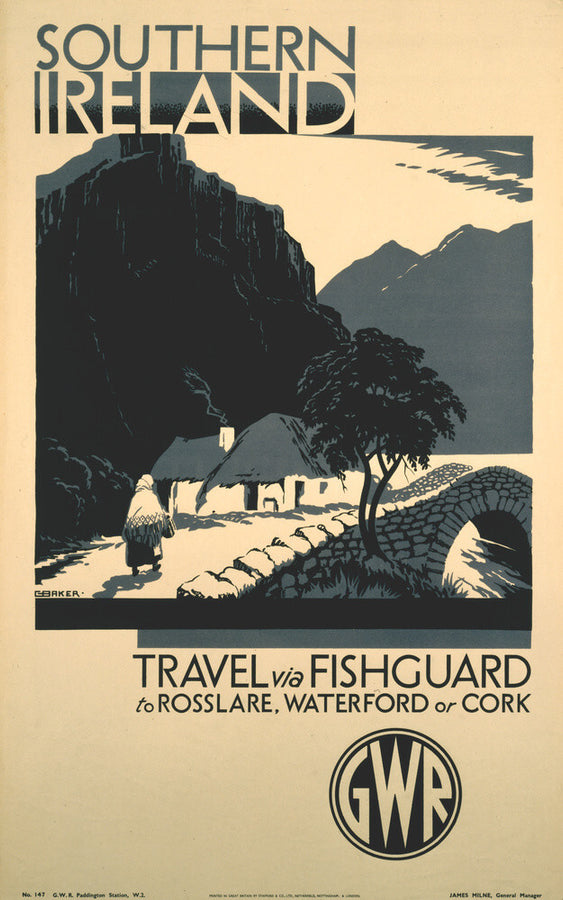 GWR poster. Southern Ireland Art Print - Science Museum Shop