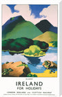 'Ireland for Holidays - Killarney', LMS poster, c 1930s. stretched canvas extra large none Art Print - Science Museum Shop