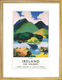 'Ireland for Holidays - Killarney', LMS poster, c 1930s. art print medium gold Art Print - Science Museum Shop