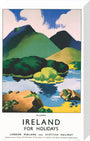 'Ireland for Holidays - Killarney', LMS poster, c 1930s. stretched canvas medium none Art Print - Science Museum Shop