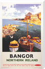 'Bangor, Northern Ireland', BR poster, 1955. stretched canvas extra large none Art Print - Science Museum Shop