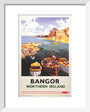 'Bangor, Northern Ireland', BR poster, 1955. art print extra small white Art Print - Science Museum Shop