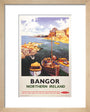 'Bangor, Northern Ireland', BR poster, 1955. art print extra small natural Art Print - Science Museum Shop