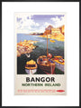 'Bangor, Northern Ireland', BR poster, 1955. art print extra large black Art Print - Science Museum Shop