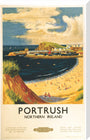 'Portrush', BR (LMR) poster, 1952. stretched canvas extra large none Art Print - Science Museum Shop
