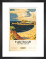 'Portrush', BR (LMR) poster, 1952. art print small black Art Print - Science Museum Shop