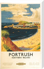 'Portrush', BR (LMR) poster, 1952. stretched canvas large none Art Print - Science Museum Shop