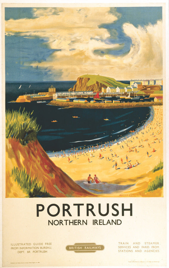 'Portrush', BR (LMR) poster, 1952. Art Print - Science Museum Shop