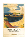 'Portrush', BR (LMR) poster, 1952. unstretched canvas large none Art Print - Science Museum Shop