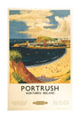 'Portrush', BR (LMR) poster, 1952. unstretched canvas extra large none Art Print - Science Museum Shop